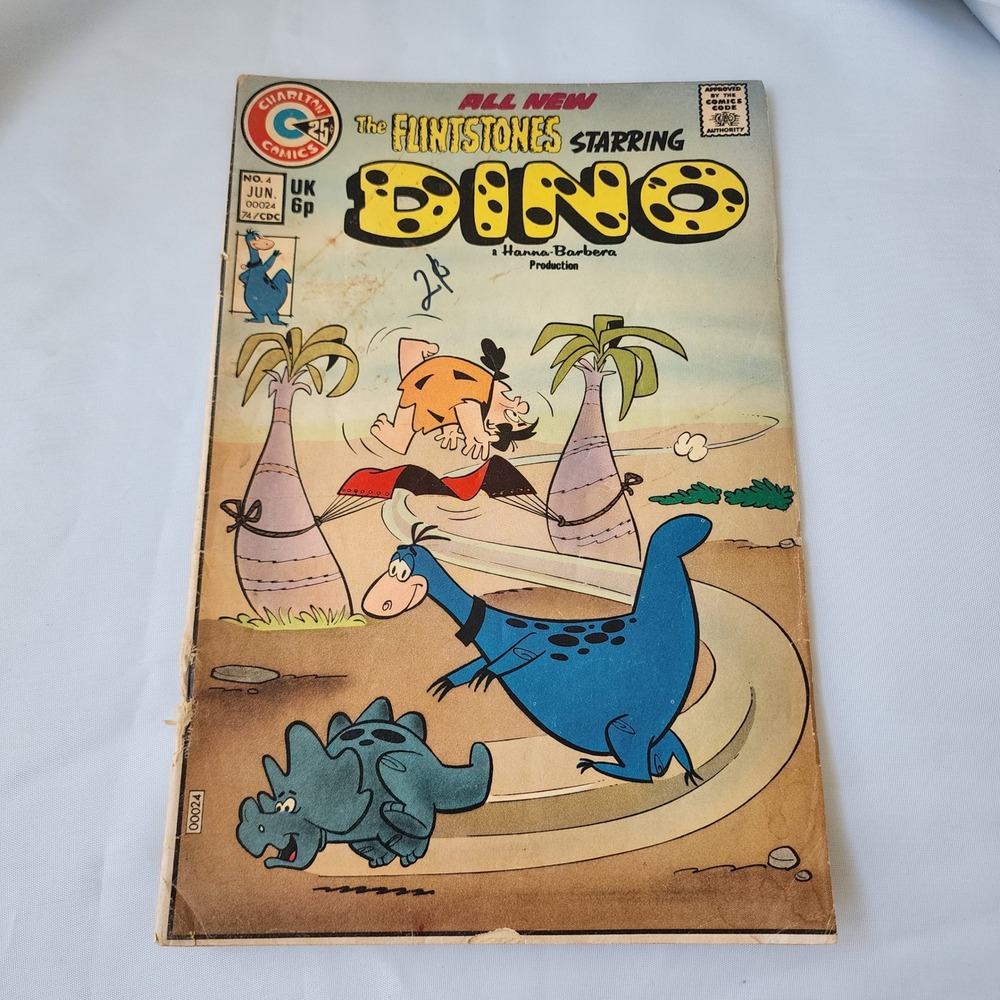 The Flintstones Starring Dino #4 Charlton Comics June Comic Book FN Silver Age